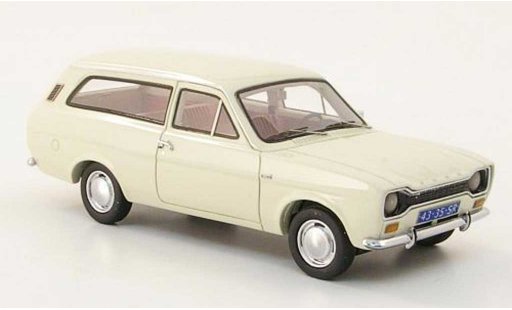 Ford Escort MK1 1/43 Neo 1300 L Turnier blanche 1971 miniature