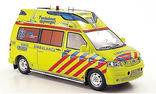 Volkswagen T5 T5 GP 1/43 Neo Hornis Silver KTW Kijlstra Ambulancegroep Fryslan 2010 miniature