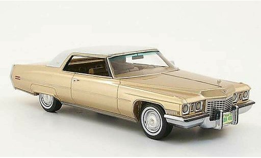 Cadillac Deville Coupe 1/43 Neo 1972 gold/blanche miniature
