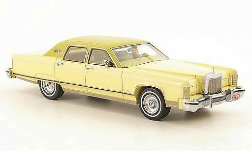 Lincoln Continental 1977 1/43 Neo jaune/verte miniature