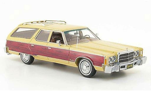 Chrysler Town & Country Station Wagon 1/43 Neo beige/Holzoptik 1976 miniature