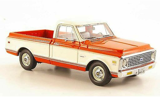 Chevrolet C-10 Pickup 1/43 Neo orange/blanche 1971 miniature