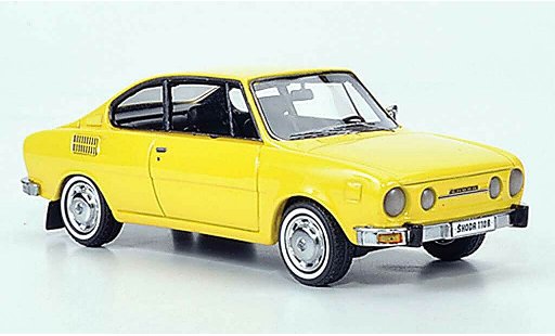 Skoda 110 Coupe 1/43 Neo jaune 1972 miniature