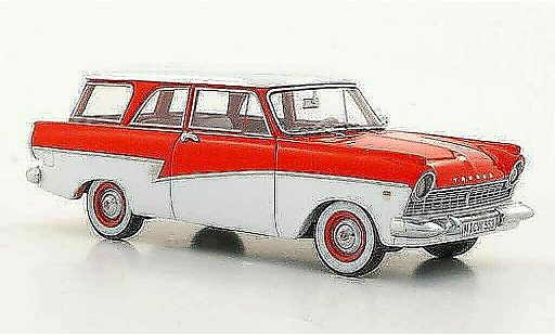 Ford Taunus 17M P2 1/43 Neo Turnier rouge/blanche limit&Atilde;&copy;e edition miniature