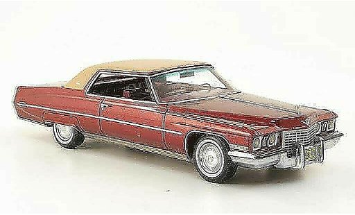 Cadillac Deville Coupe 1/43 American Excellence 1972 rouge/marron limit&Atilde;&copy;e edition miniature