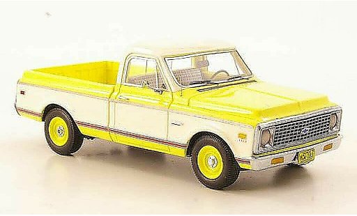Chevrolet C-10 Pickup 1/43 American Excellence jaune/blanche limit&Atilde;&copy;e edition 1971 miniature