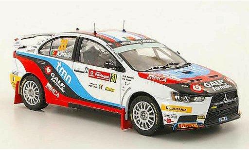 Mitsubishi Lancer Evolution X 1/43 IXO No.31 A.Araujo / M.Ramalho Rally Portugal 2010 miniature