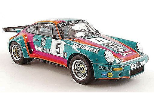 Porsche 911 RSR 1/18 Spark 3.0 No.5 Vaillant B.Wollek DRM 1975 miniature