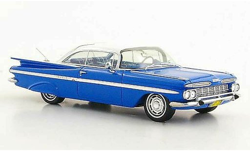 Chevrolet Impala Coupe 1/43 Spark 1959 bleu/blanche miniature