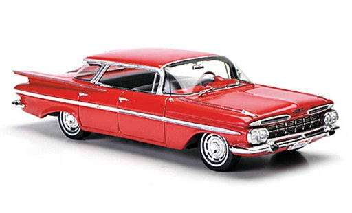 Chevrolet Impala Sedan 1/43 Spark 1959 Four Window rouge miniature