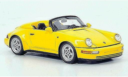 Porsche 911 Turbo 1/43 Spark 964 Speedster Turbolook jaune 1 miniature