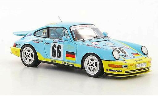 Porsche 911 RS 1/43 Spark 964 Carrera No.66 G.Spreng / F.Muller / S.Angelastri 24h Le Mans 1 miniature