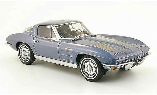 Chevrolet Corvette Coupe 1/18 Autoart C2 grise bleu 1963 miniature