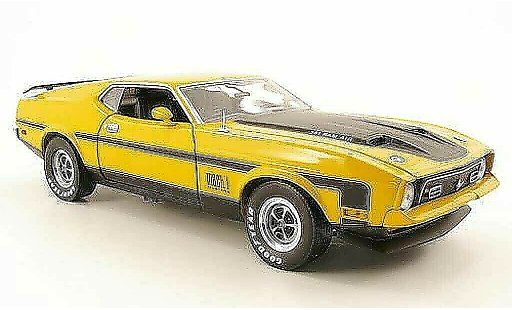 Ford Mustang Mach 1 1/18 Sun Star i jaune miniature