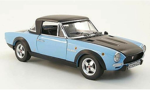 Fiat 124 Abarth 1/18 Sun Star spider csa bleu/noire 1972 miniature