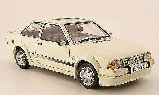 Ford Escort MK3 1/18 Sun Star Turbo blanche RHD 1984 miniature