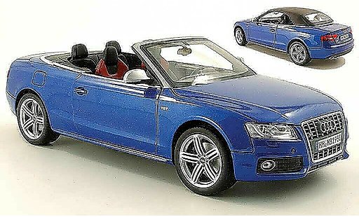 Audi S5 cab s-tronic 1/18 Norev cabriolet bleu 2009 miniature
