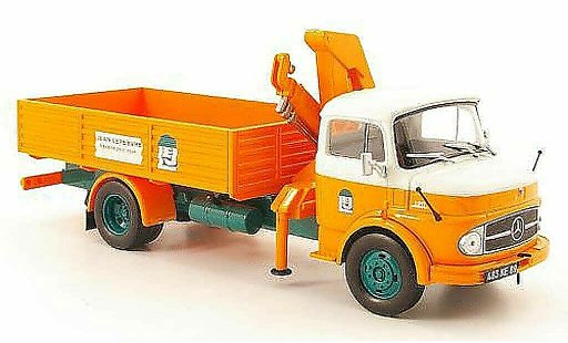 Mercedes LP 911 Base 1/43 Hachette plateau avec Ladekran Jean Lefebvre 1969 miniature