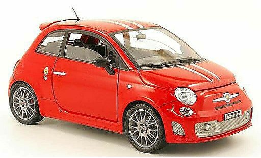 Fiat 695 Abarth SS 1/18 Mondo Motors tributo ferrari rouge/grise metallisee miniature