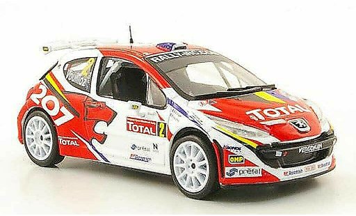 Peugeot 207 S2000 1/43 Hachette No.2 Total Rally Ypern 2008 miniature