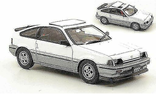 Honda CR-X Ballade 1/43 Ebbro Sports Si blanche/grise 1984 miniature