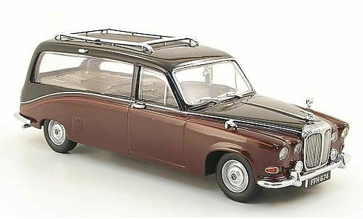 Daimler DS 420 corbillard 1/43 Oxford Leichenwagen rouge/noire miniature