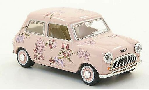 Austin Mini cooper 1/43 Oxford rose avec Blutenmuster miniature