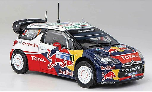 DS Automobiles DS3 WRC 2011 1/43 Norev No.1 Red Bull - Total S.Loeb / D.Elena Rally Mexiko miniature