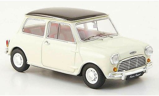 Austin Mini cooper 1/43 Ebbro blanche/noire RHD 1961 miniature