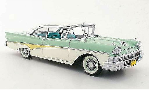 Ford Fairlane 500 Hardtop 1/18 Sun Star grise verte/blanche miniature