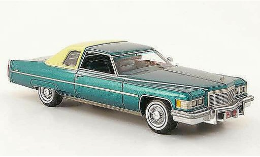 Cadillac Deville Coupe 1/43 American Excellence 1976 verte/beige miniature