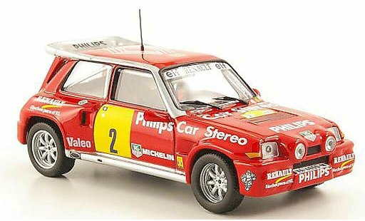 Renault 5 Turbo 1/43 Hachette Maxi 4x4 No.2 Philips Rally de Tierra de Aviles 1989 miniature