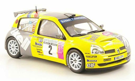 Renault Clio S1600 1/43 Hachette No.2 Ixell Rally de Aviles 2004 miniature