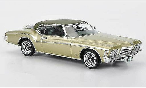 Buick Riviera Coupe 1/43 Premium X 1971 beige/verte mat miniature
