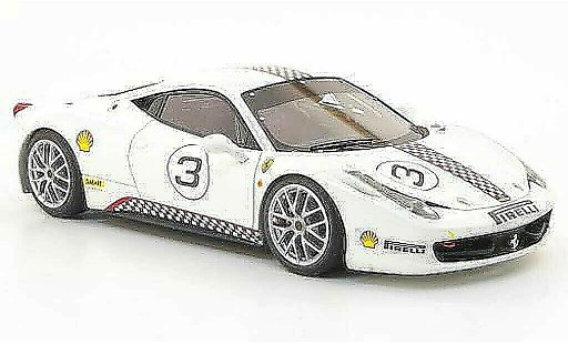 Ferrari 458 Challenge 1/43 Look Smart No.3 blanche miniature