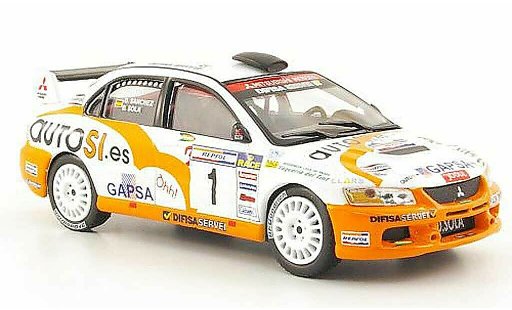 Mitsubishi Lancer Evolution IX 1/43 Hachette No.1 Rally de Tierra de Cabanas 2007 miniature