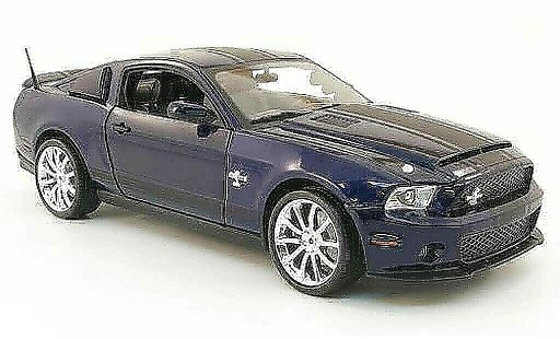 Shelby GT 500 2010 1/18 Shelby Collectibles super snake bleu miniature
