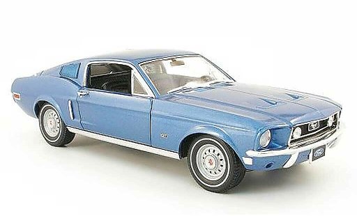 Ford Mustang Fastback 1/18 Greenlight gt 2+2 bleu miniature