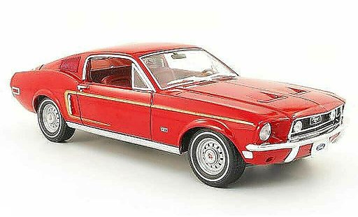 Ford Mustang Fastback 1/18 Greenlight gt 2+2 rouge miniature