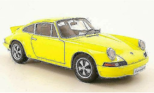 Porsche 911 RS 1/18 Autoart Carrera 27 jaune 1973 miniature