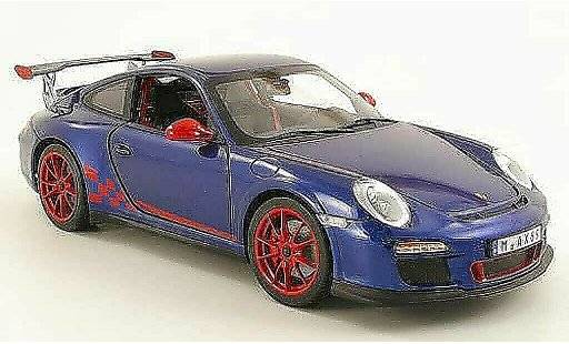 Porsche 911 GT3 RS 1/18 Norev 2010 bleu/rouge miniature