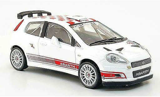 Fiat Grande Punto S2000 1/43 Hachette blanche/rouge miniature