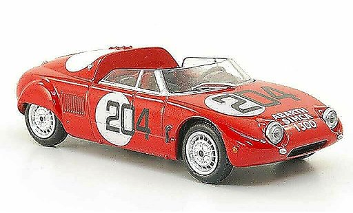 Abarth 1300 Simca Spider 1/43 Hachette Sport No.204 rouge 1962 miniature