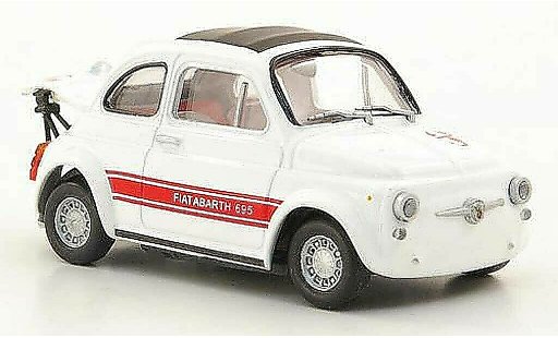 Fiat 695 Abarth SS 1/43 Hachette Rennausstattung blanche/rouge 1969 miniature
