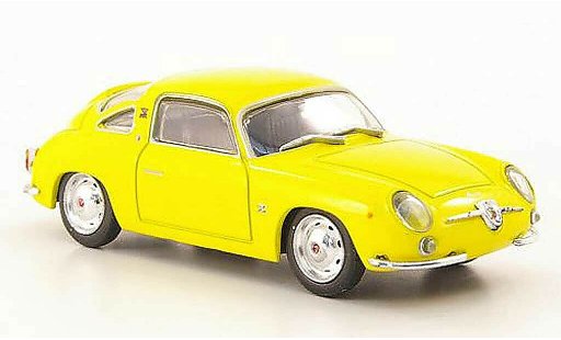 Fiat 750 Abarth 1/43 Hachette Record Monza jaune 1958 miniature