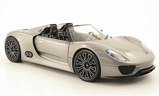 Porsche 918 2010 1/18 Minichamps spyder grise miniature