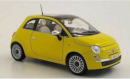 Fiat 500 Cabrio 1/18 Norev Lounge jaune 2007 miniature