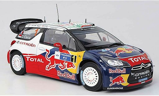 DS Automobiles DS3 WRC 2011 1/18 Norev No.1 Red Bull - Total S.Loeb / D.Elena Rally Mexiko miniature
