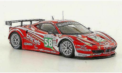 Ferrari 458 Italia GT2 1/43 Fujimi No.58 Team Luxury Racing A.Beltoise / P.Thiriet / F.Jakubowski 24h Le Mans 2011 miniature
