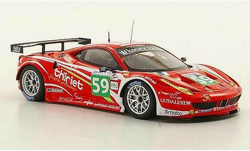 Ferrari 458 Italia GT2 1/43 Fujimi No.59 Team Luxury Racing S.Ortelli / F.Mako / J.Melo 24h Le Mans 2011 miniature